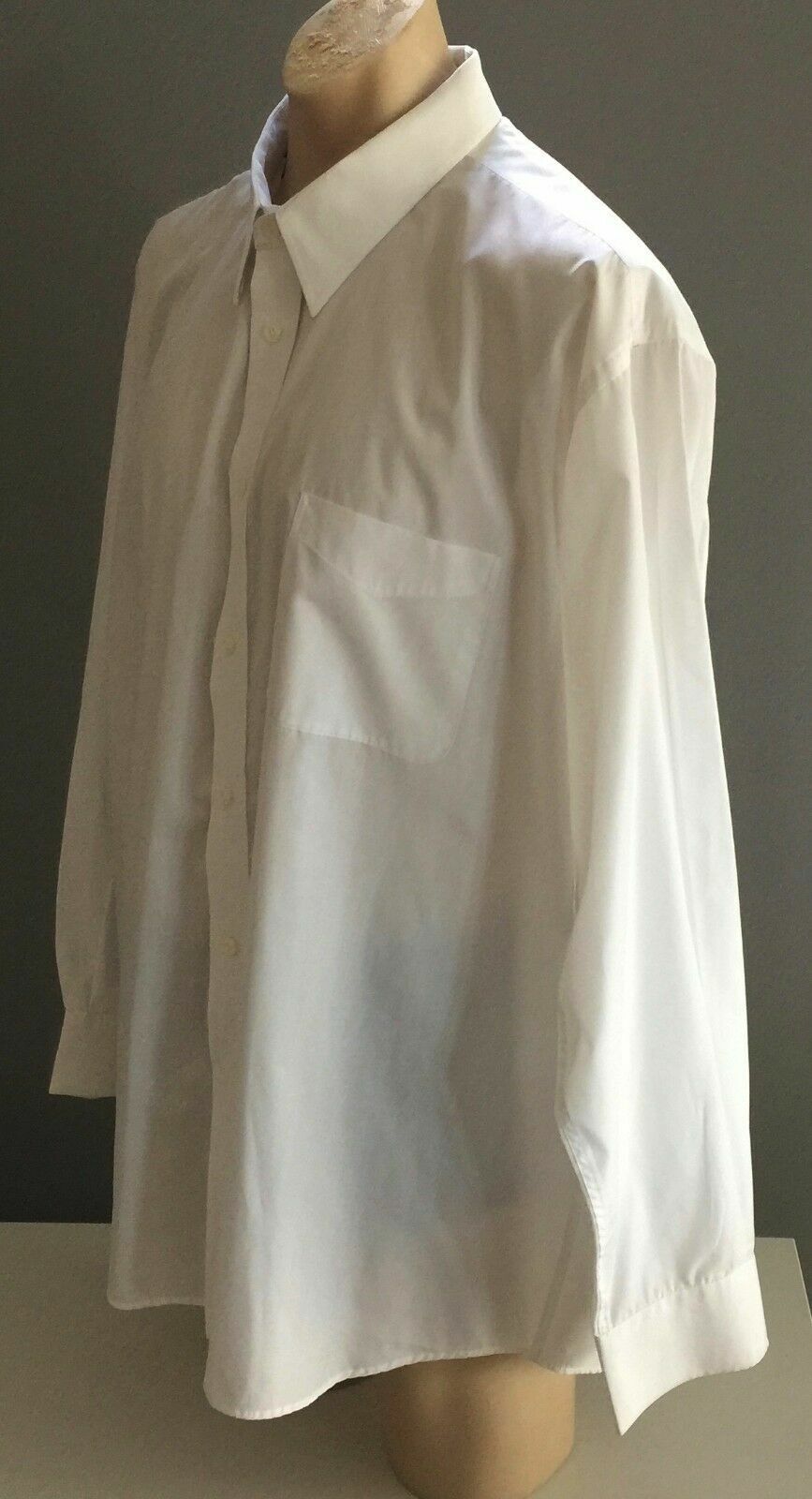 Mens CASSINI White Shirt Long Sleeve Classic Size 49 Neck 152 Chest