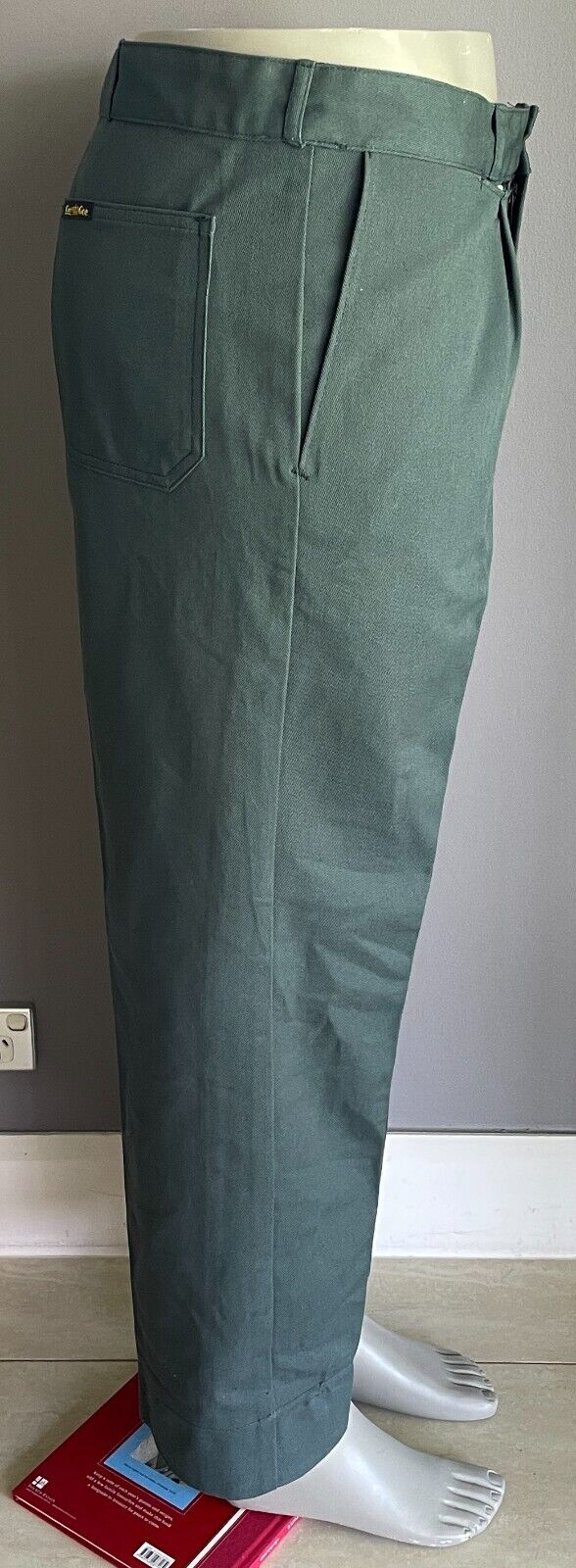 KING GEE Pants Work Wear Bottle Green Full Length Straight Mens Size 102 ST NEW