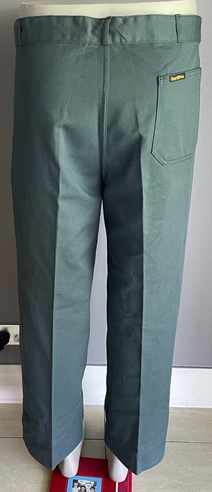 KING GEE Pants Work Wear Bottle Green Full Length Straight Mens Size 102 ST NEW