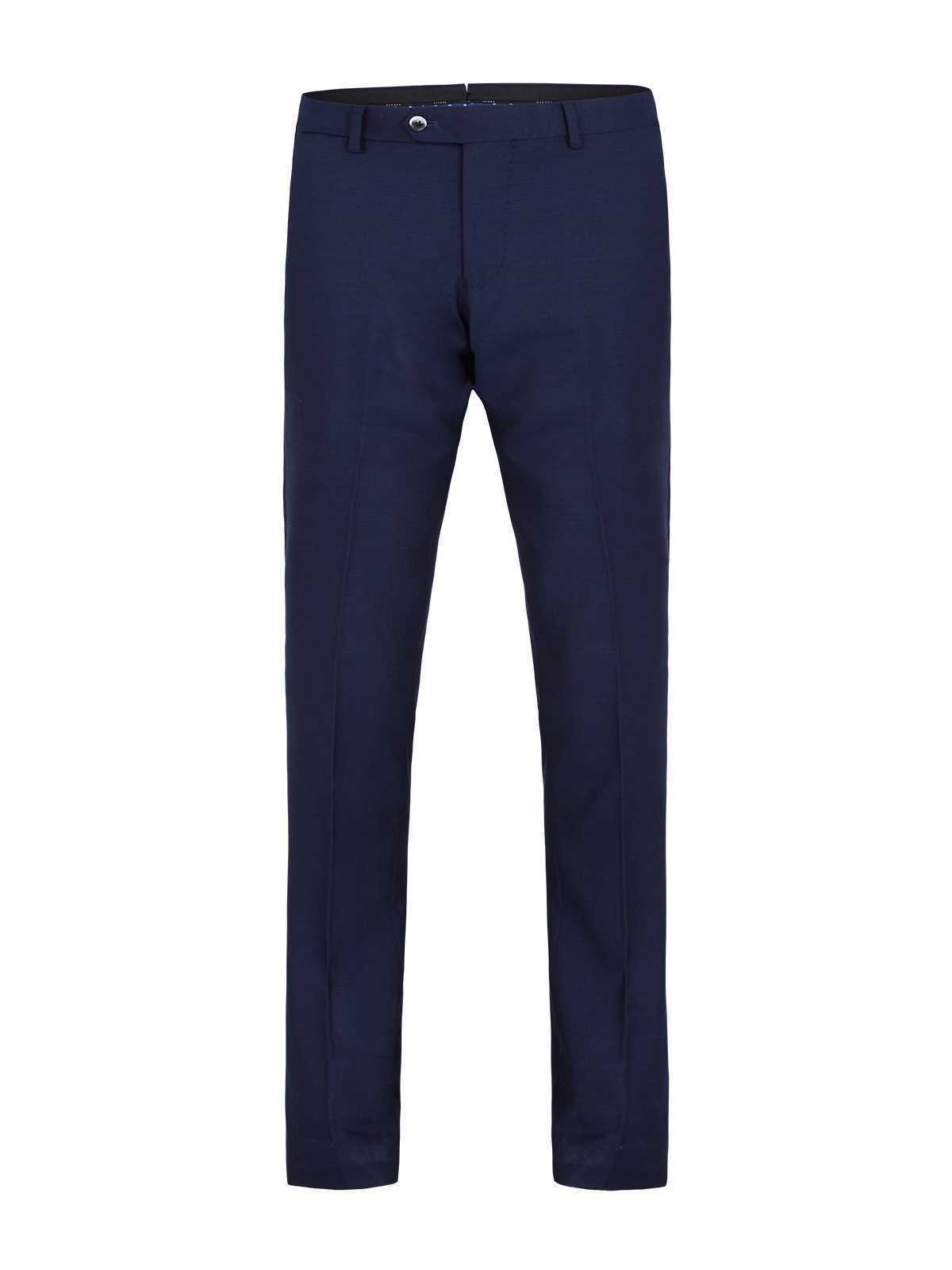 Mens OXFORD T27 Travel Suit Pants Mid Blue Wool Long Size 84 RRP $249 NEW