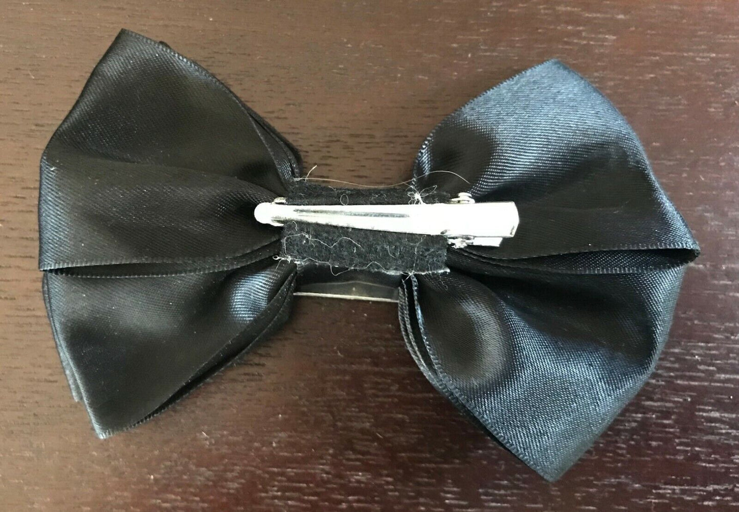 HAIR CLIP Black Bow Hair Clip with Crystal Trim Ladies NEW
