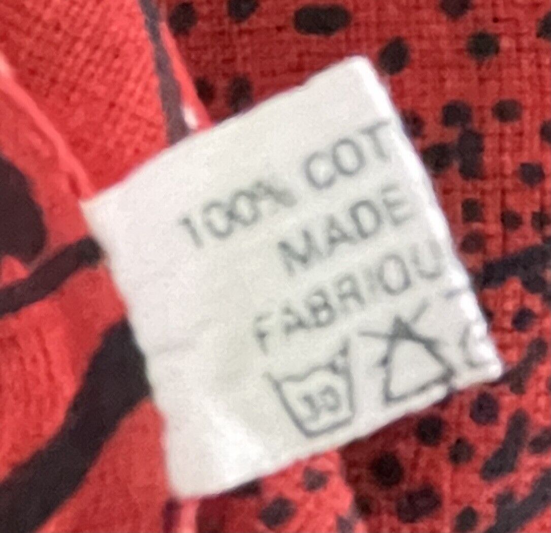 SCARF Ladies Egyptian Neck Burgundy & Black Hieroglyphics Print Cotton Rectangle