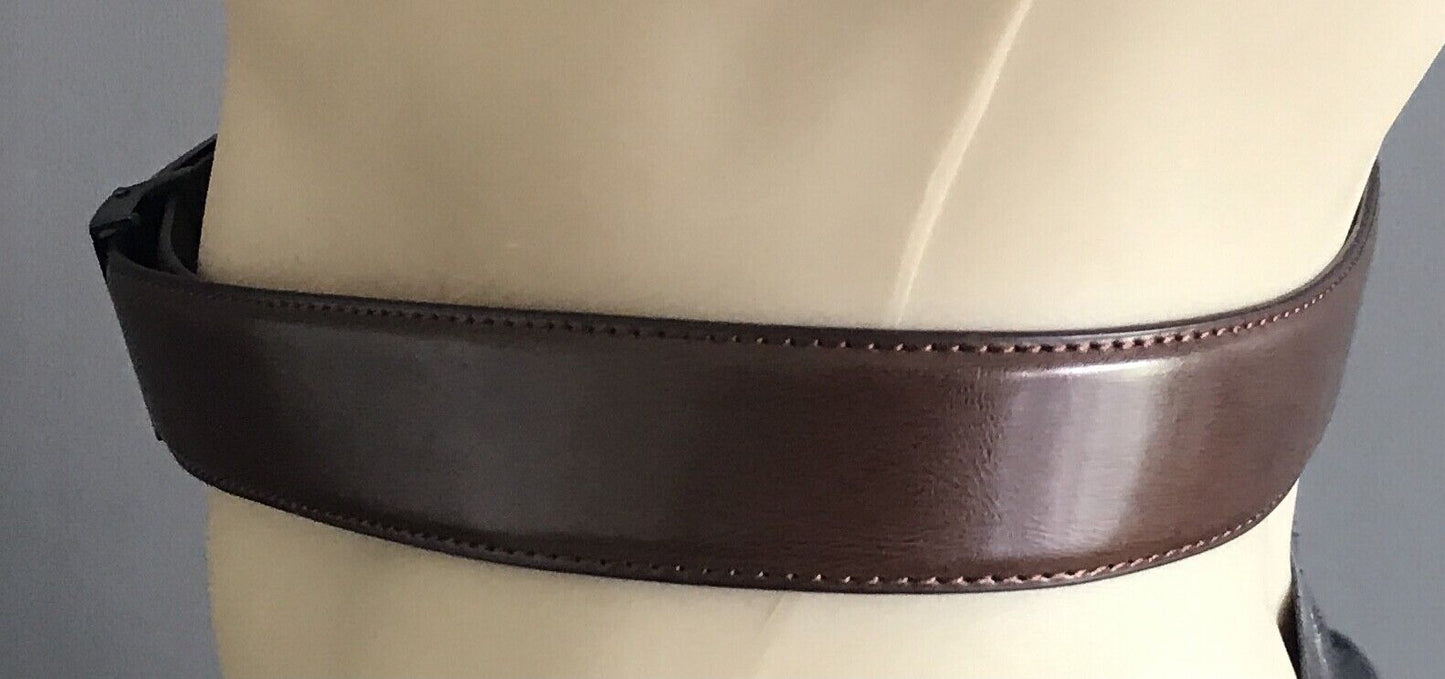 BUCKLE 1922 LEATHER Belt Tan Dress w Auto Buckle Mens Size 36 92cm Waist