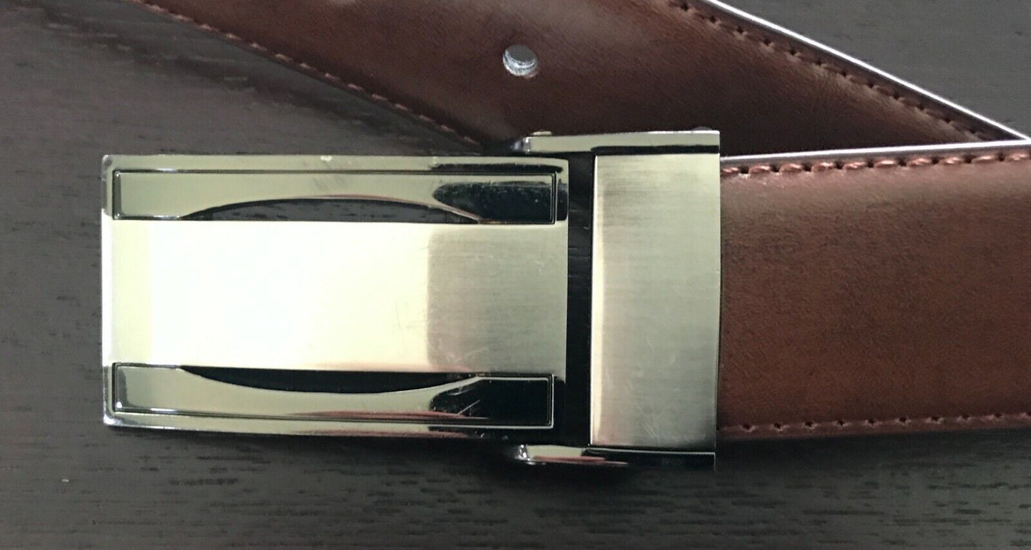 BUCKLE 1922 LEATHER Belt Tan Dress w Auto Buckle Mens Size 36 92cm Waist
