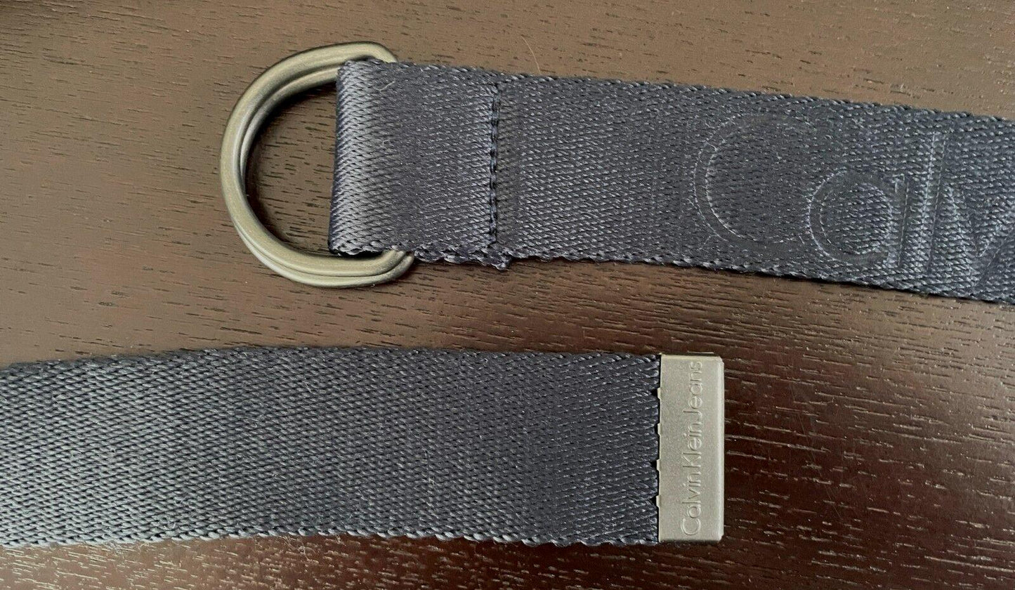 CALVIN KLEIN JEANS Mens Belt Embossed Navy Utility Sz 34 Waist 115cm 4cm Wide