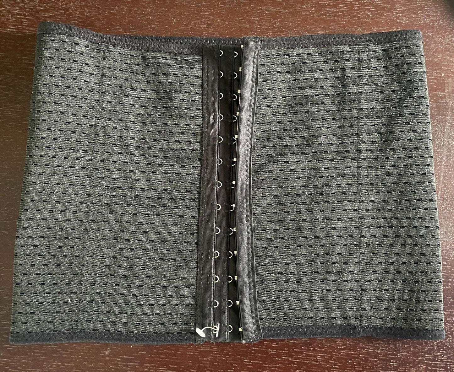 ShapeWear Waist Trainer Black Elasticised Hook & Eye Adjustable Cincher Sz XXL