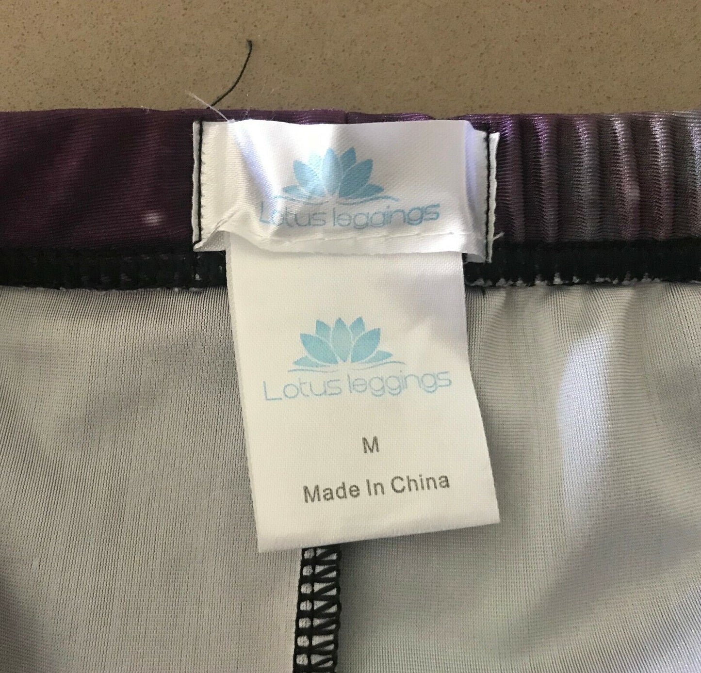 Leggings LOTUS "Galaxy" Print Teal Stretch Sz M Sports Gym Yoga Activewear Pants