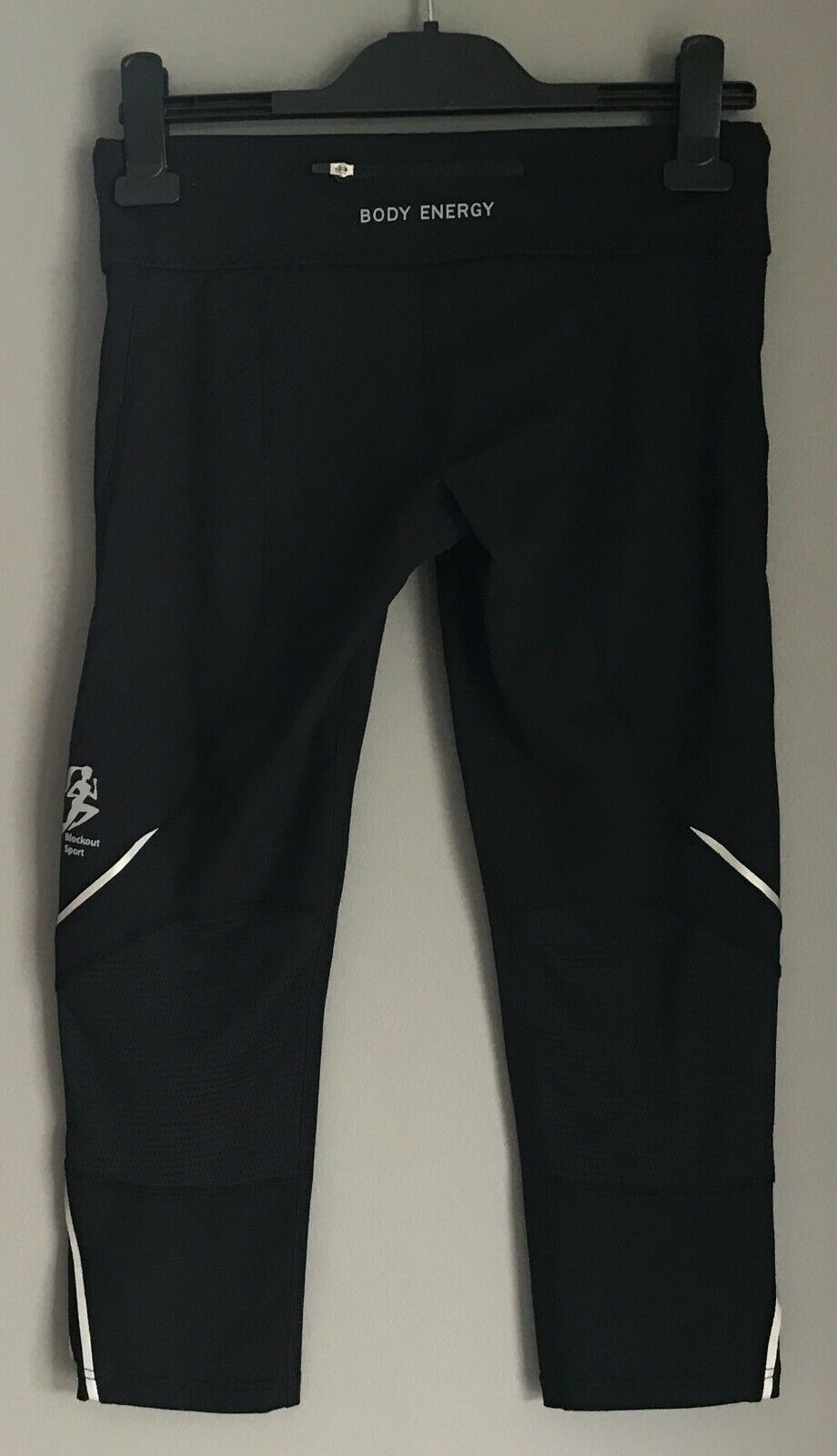 BLOCKOUT CLOTHING Leggings Black 3/4 Compression Running Size M 10 Activewear