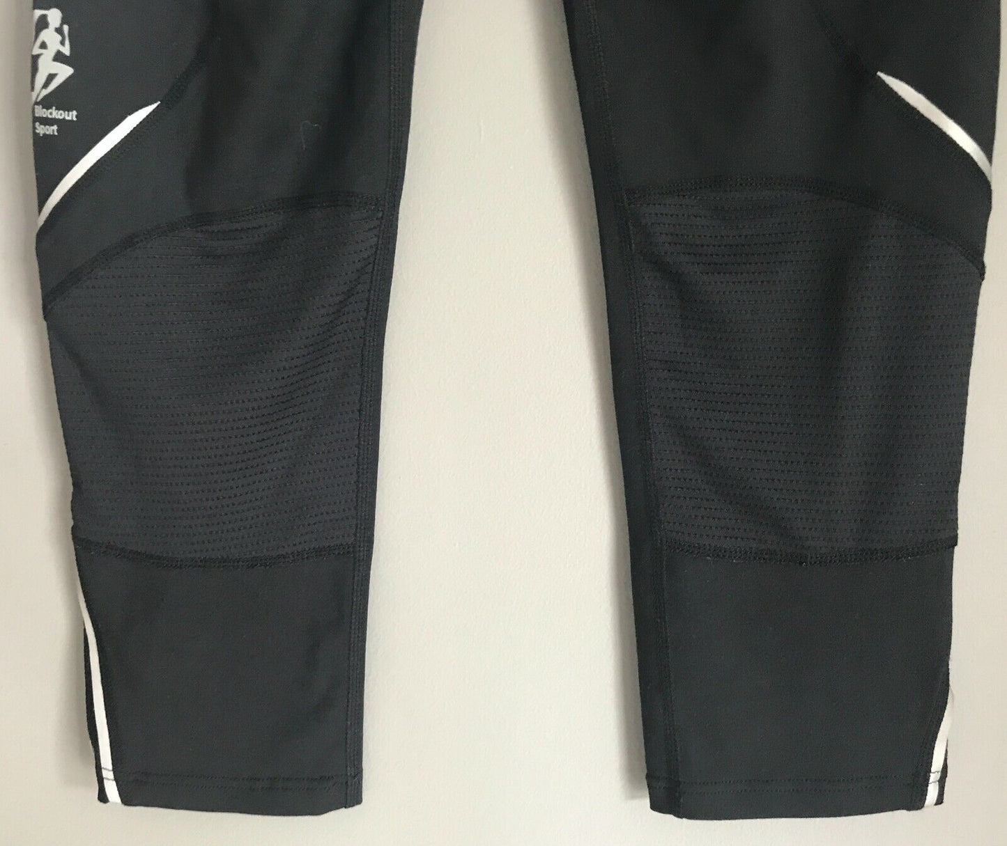 BLOCKOUT CLOTHING Leggings Black 3/4 Compression Running Size M 10 Activewear