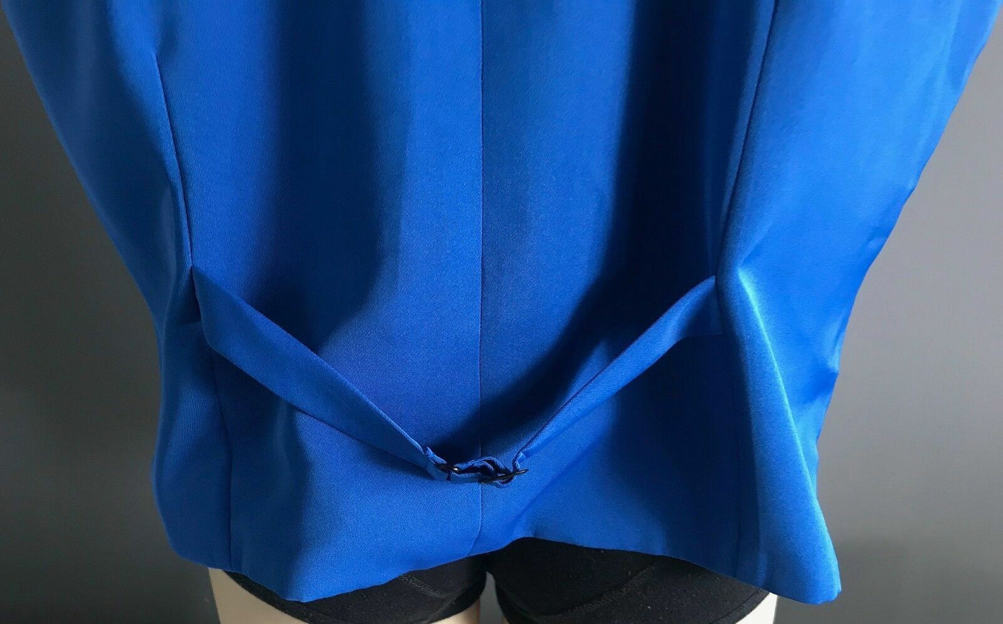 Mens WAISTCOAT Cobalt Blue Hand Made Sleeveless Vest Size XXL Formal Dressup NEW