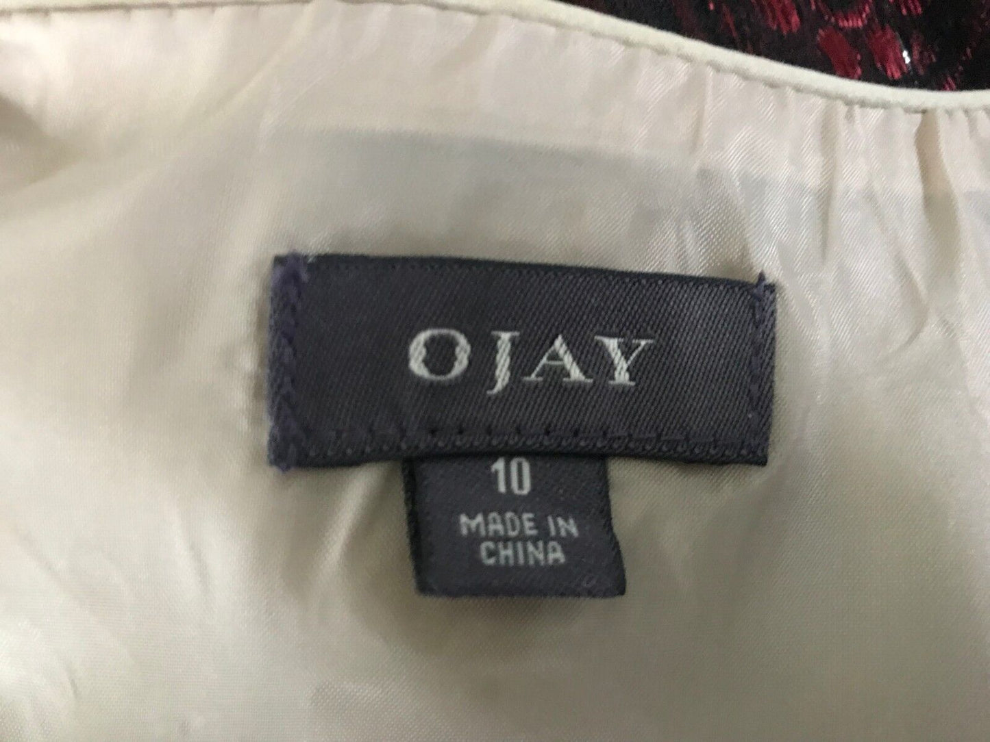OJAY Vest Waistcoat Beige Sleeveless Fitted Racer Back Buttoned Top Size 10