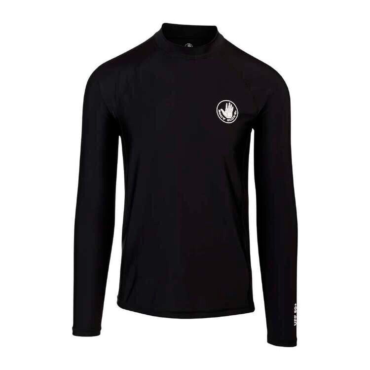 Mens Rashie Top BODY GLOVE Black Core II Long Sleeve Rash Vest UPF 50+ Size S