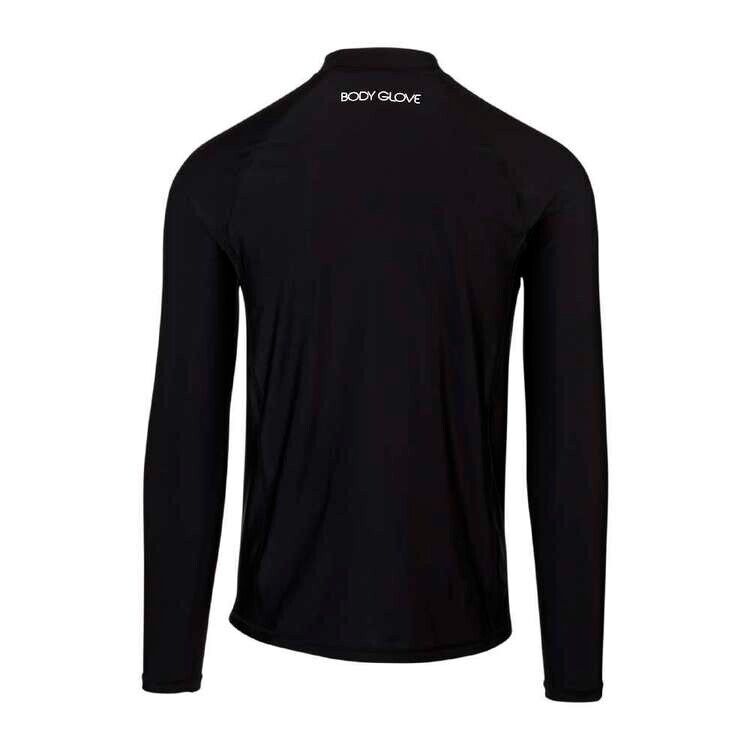 Mens Rashie Top BODY GLOVE Black Core II Long Sleeve Rash Vest UPF 50+ Size S