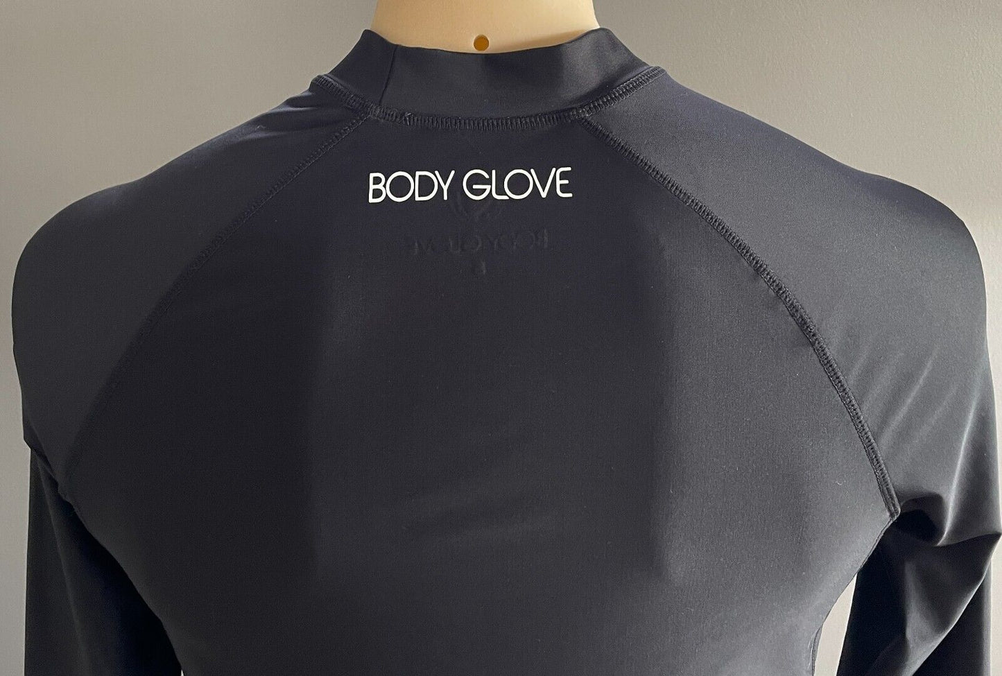 Mens Rashie Top BODY GLOVE Black Core II Long Sleeve Rash Vest UPF 50+ Size S