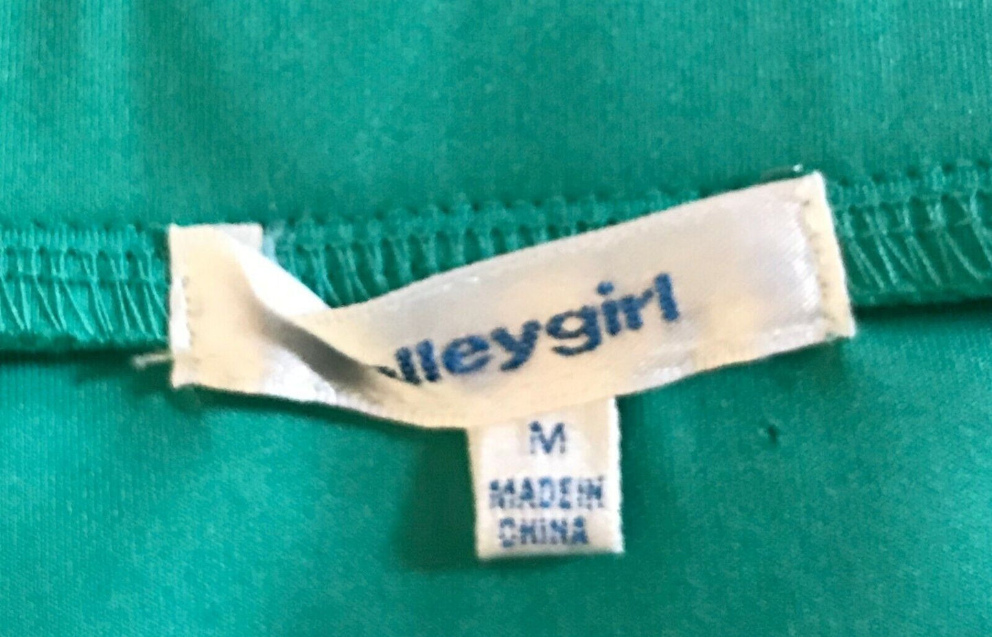 VALLEYGIRL Stretch Mini Skirt Embellished w Gold Stud Trim Aqua Green Size M 10