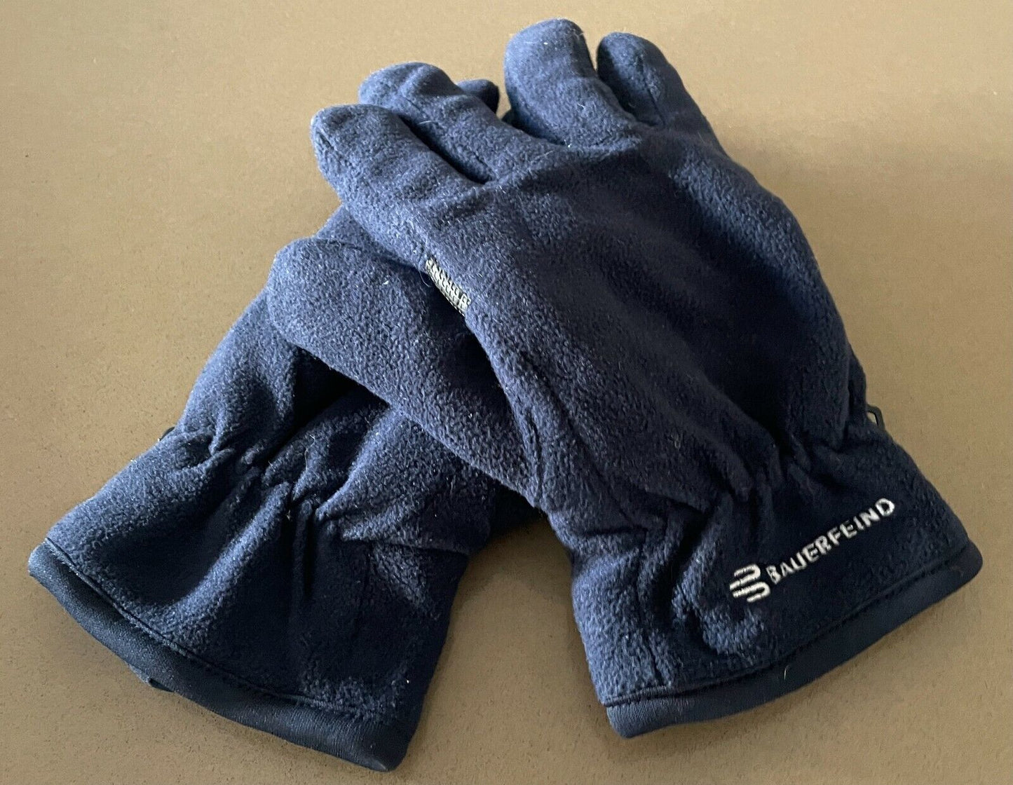 Mens MYRTLE BEACH GLOVES Bauerfeind Micro Fleece Navy Blue Size S M Anti Pilling
