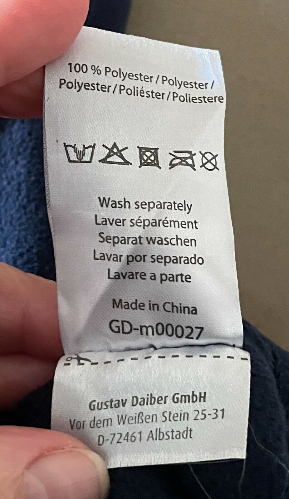 Mens MYRTLE BEACH GLOVES Bauerfeind Micro Fleece Navy Blue Size S M Anti Pilling