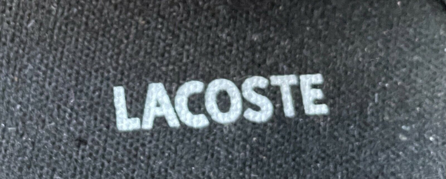 LACOSTE Shoes Wedge Heel Open Toe Charcoal Grey Fabric Ladies Sz UK 4 EU 37 US 6