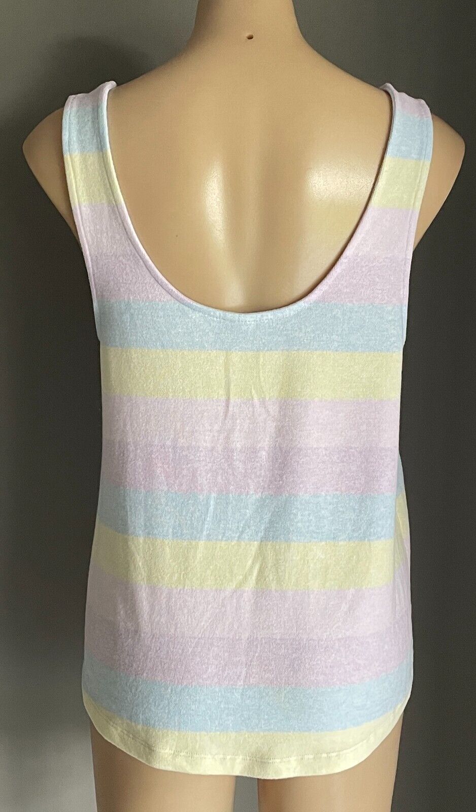 PETER ALEXANDER Pastel Stripe Print Sleeveless Sleep Top Stretch Ladies Sz XL 12