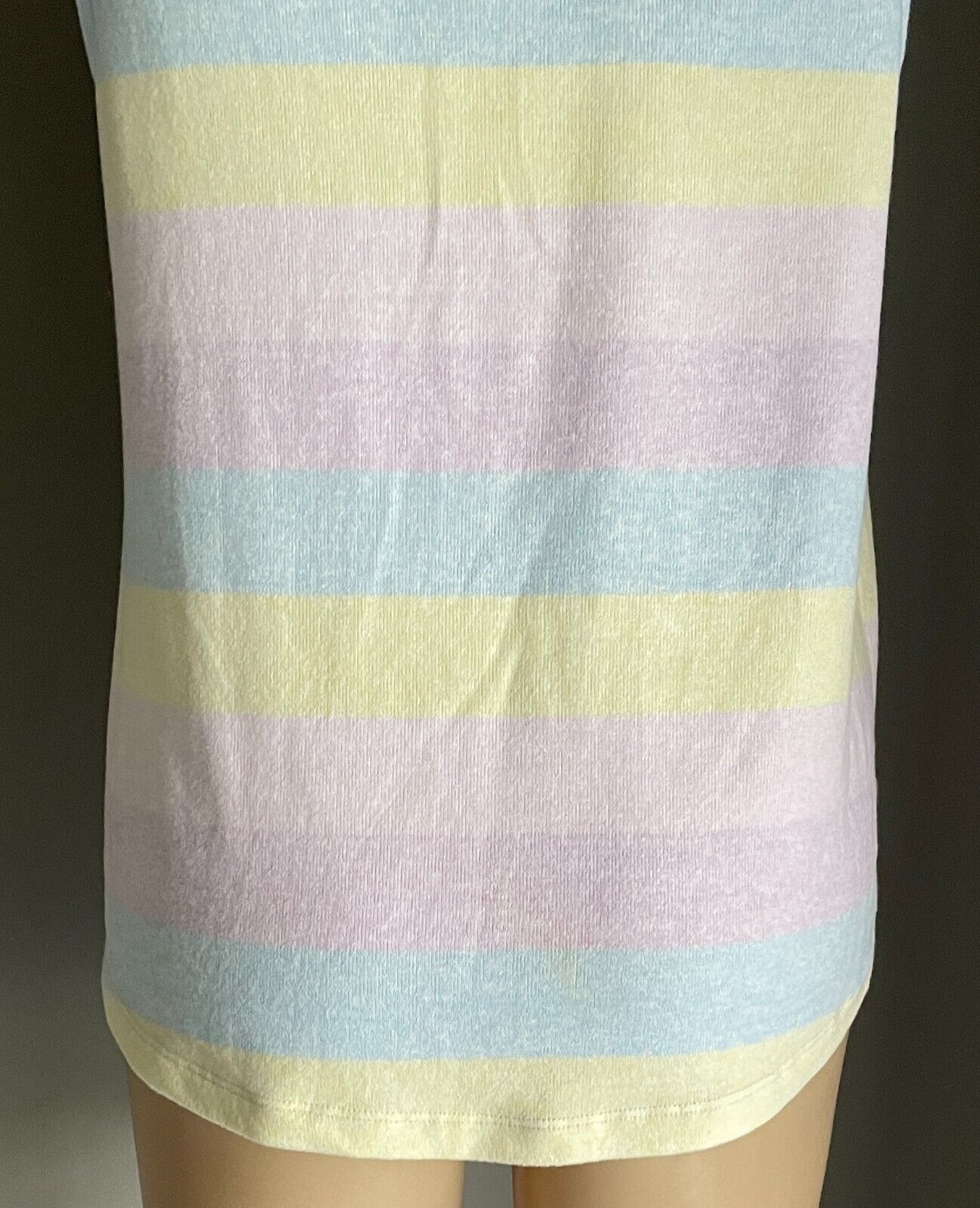 PETER ALEXANDER Pastel Stripe Print Sleeveless Sleep Top Stretch Ladies Sz XL 12