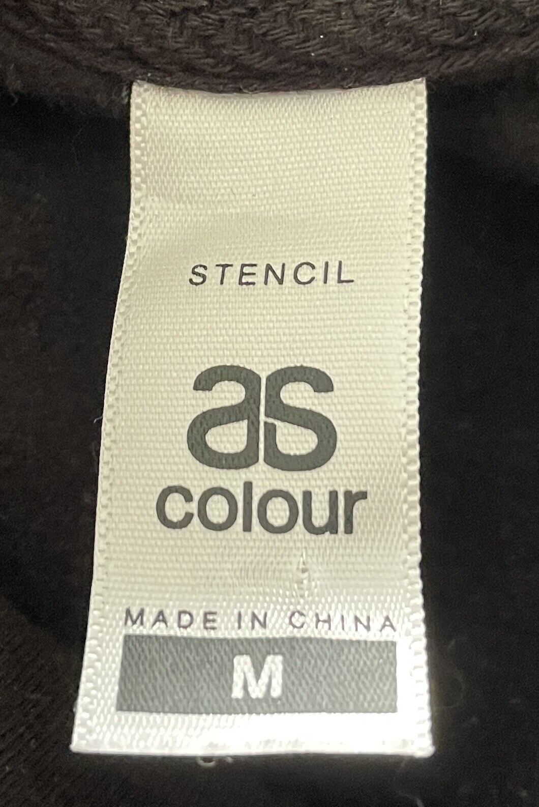 AS COLOUR Stencil Sleeveless Hoodie Black Top Vest Mens Sz M Sport Casual