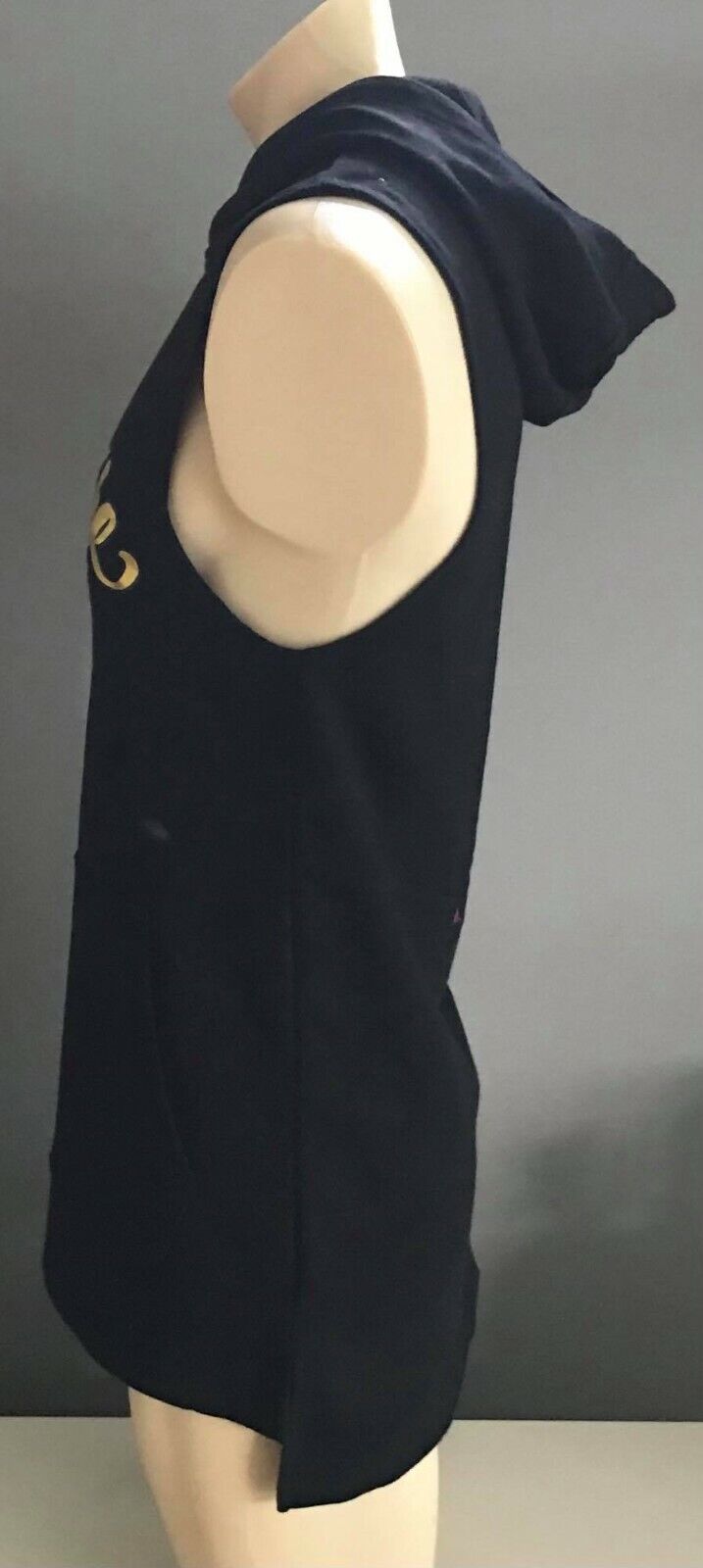 MILLIONAIRE GYMWEAR Sleeveless Hoodie Black & Gold OG Classic Mens Size S Sports
