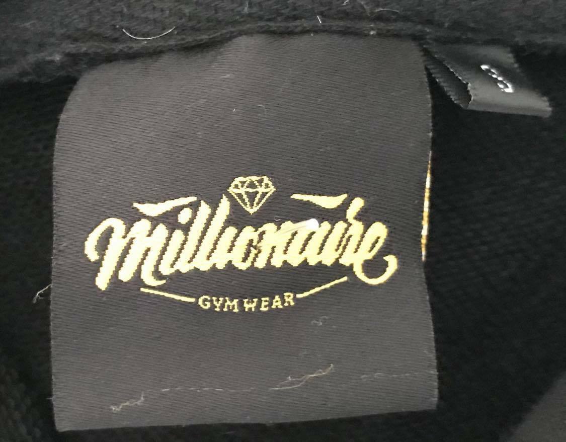 MILLIONAIRE GYMWEAR Sleeveless Hoodie Black & Gold OG Classic Mens Size S Sports