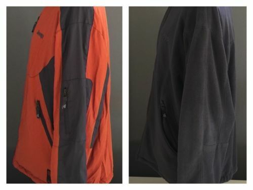 Mens JEEP Jacket Reversible Grey & Orange Zip Windcheater 2 Jackets in One 4WD