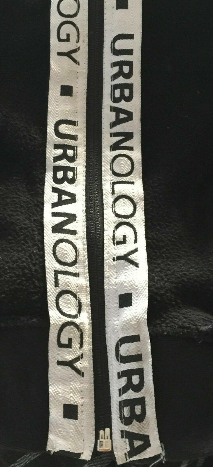 Mens URBANOLOGY Zip Jacket Black Grey & Red Check Print High Neck Size L