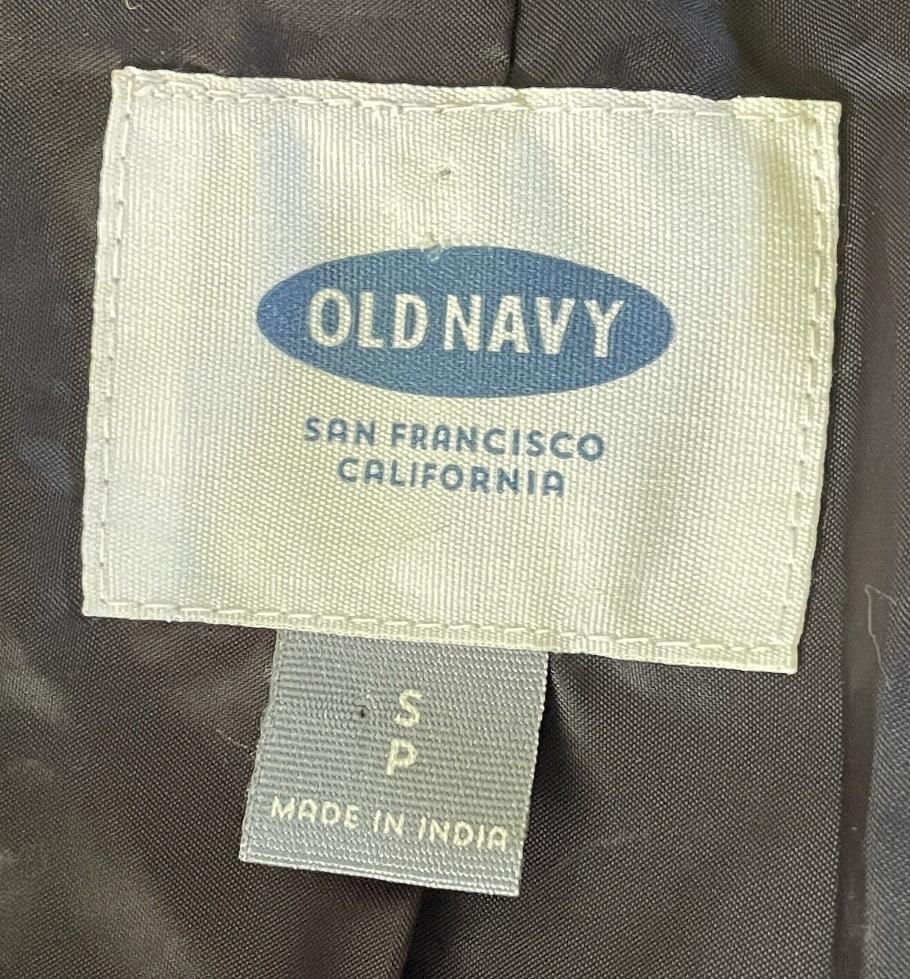 OLD NAVY Biker Style Jacket Black Pleather w Sherpa Collar Size S Petite AU 8 10