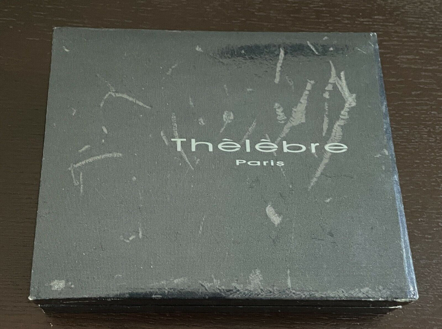 New Mens THELEBRE WALLET Paris Black High Gloss Bi-Fold Leather Gift Box Set