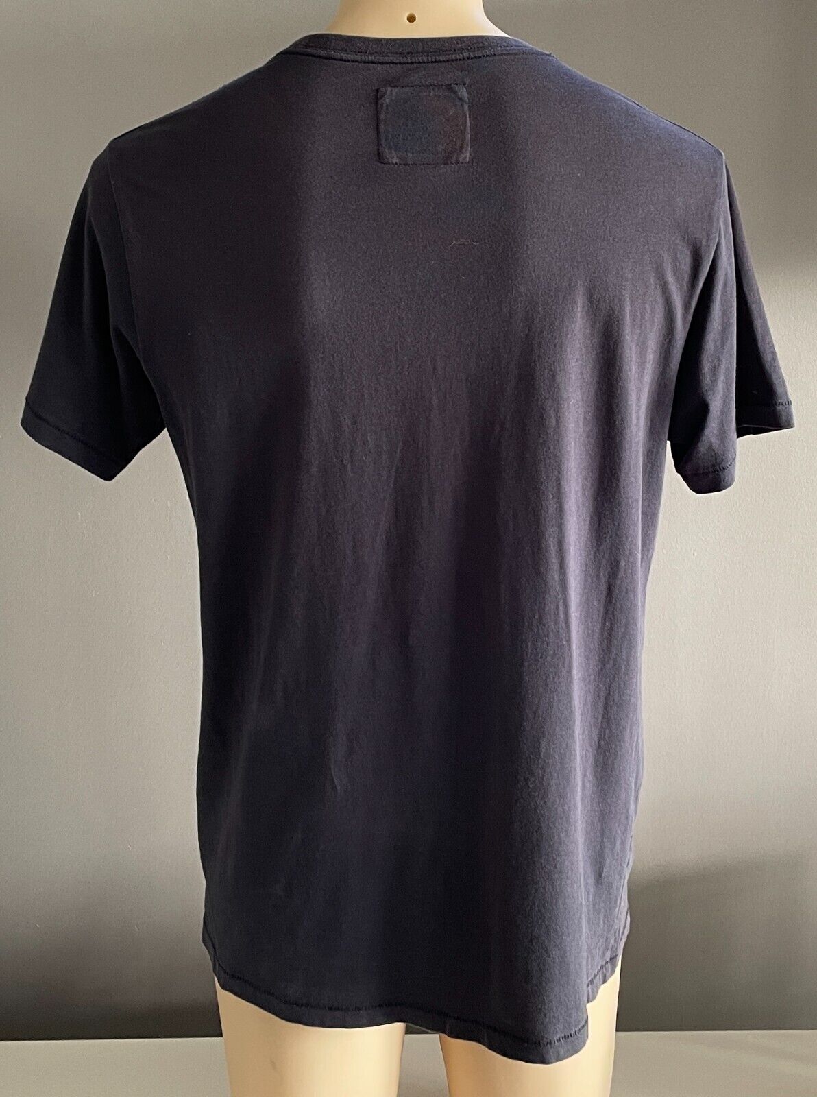 Mens BARNEY COOLS "Cursive Cools" T-Shirt Short Sleeve Navy Blue Tee Size L