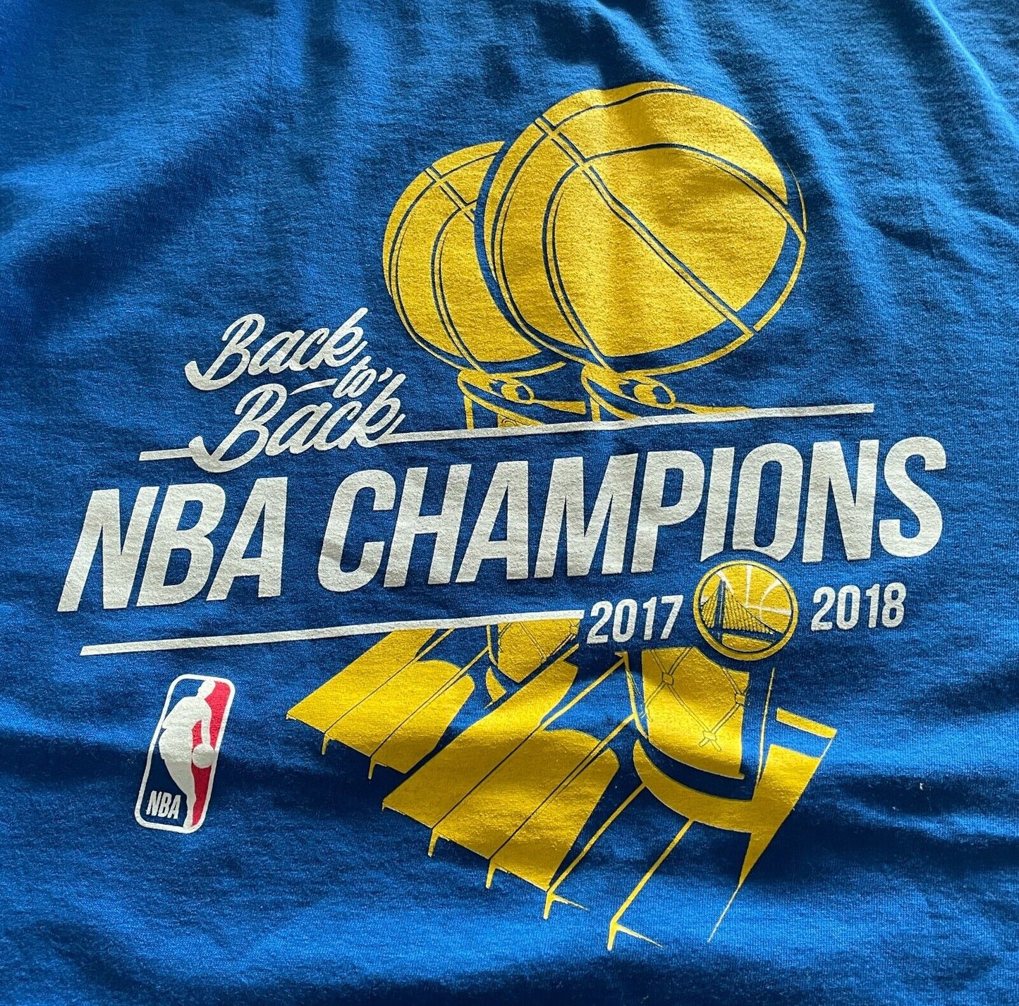 GOLDEN STATE WARRIORS NBA 2017 2018 Back to Back Winners T-Shirt Chest 120cm Tee