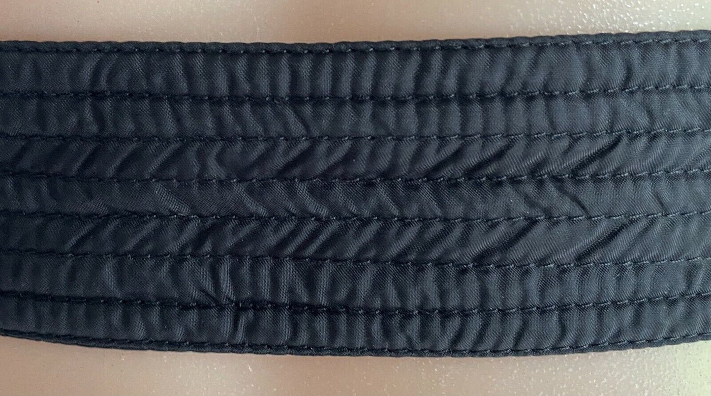 Ladies Belt Fabric 4.5cm Black Wide Tie 130cm Long Quilt Stitch NEW