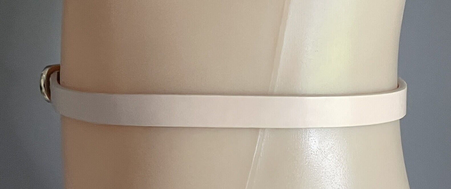 Ladies Belt TARGET Pleather Patent Blush PU Thin 1.5cm Wide Fit Waist 84 - 94cm