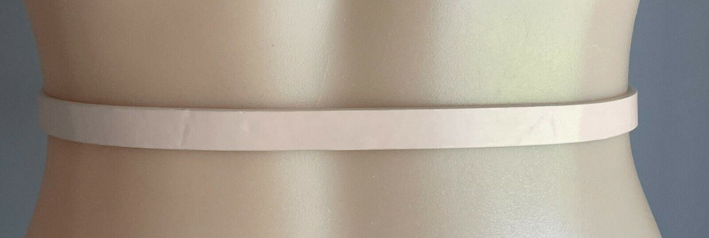 Ladies Belt TARGET Pleather Patent Blush PU Thin 1.5cm Wide Fit Waist 84 - 94cm