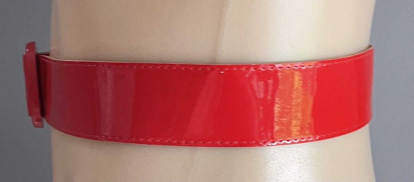 Cherry Red Patent Belt Pleather 3.5cm PINUP 102cm Long Ladies Rockabilly
