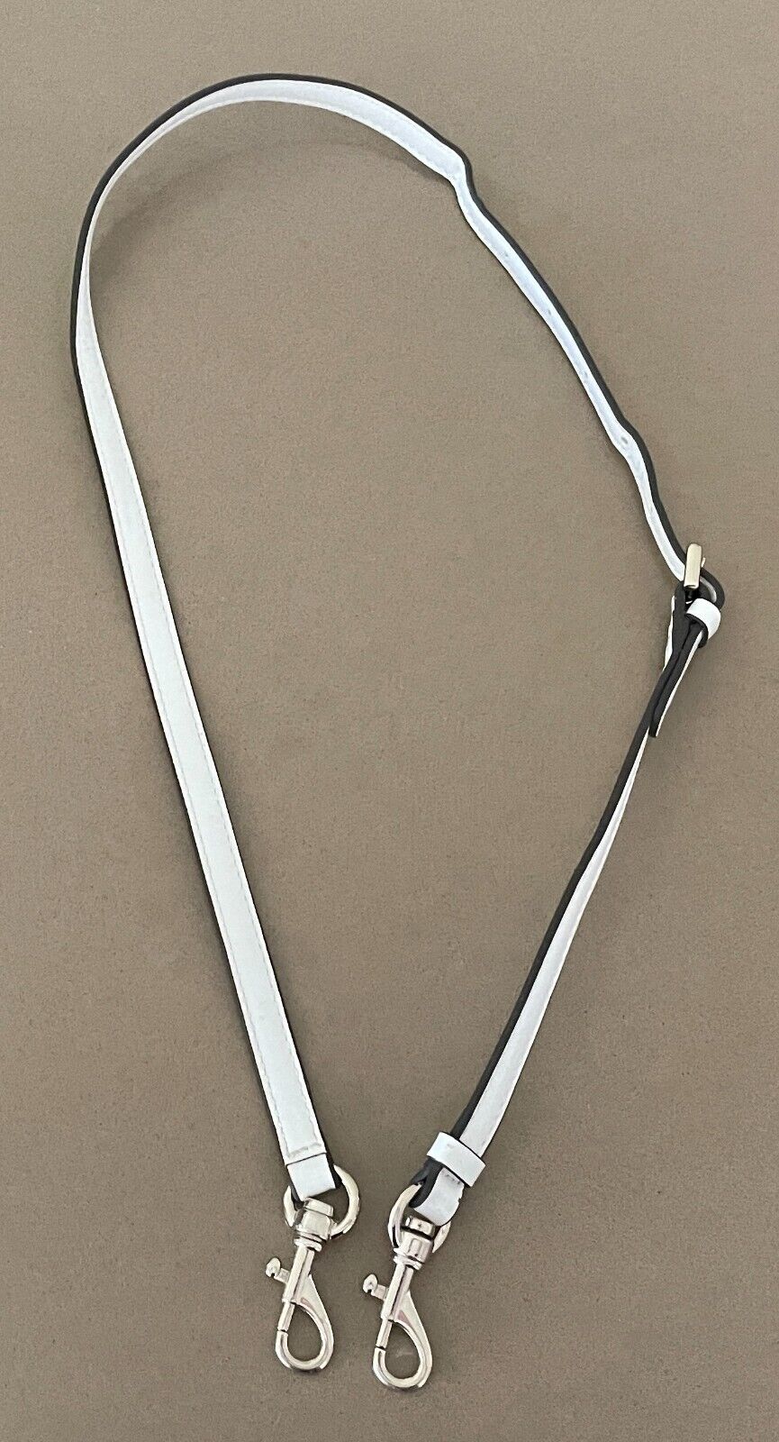 Replacement Shoulder Strap Handbag Adjustable - 1.3m Wide White Patent Pleather