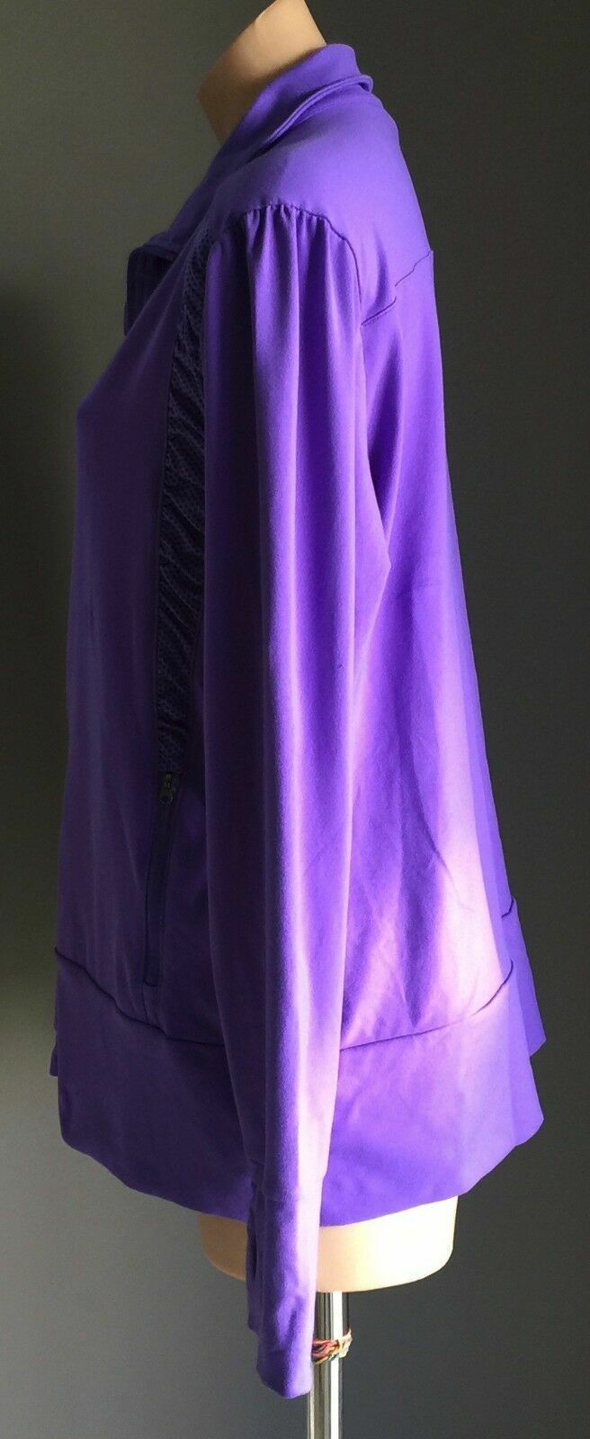 CRANE Sports Jacket Purple Lightweight L/Sleeve Full Zip Active Ladies Sz L 10