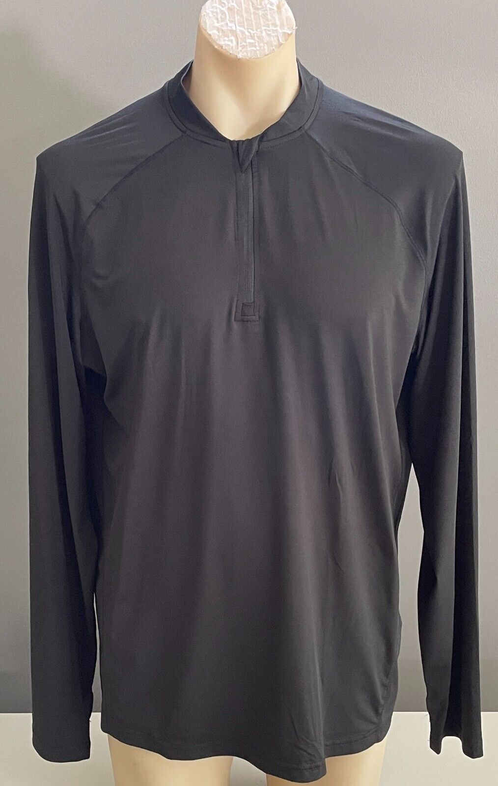 CRANE 1/4 Zip Top Black High Neck Long Sleeve Running Training Gym Mens Size XXL