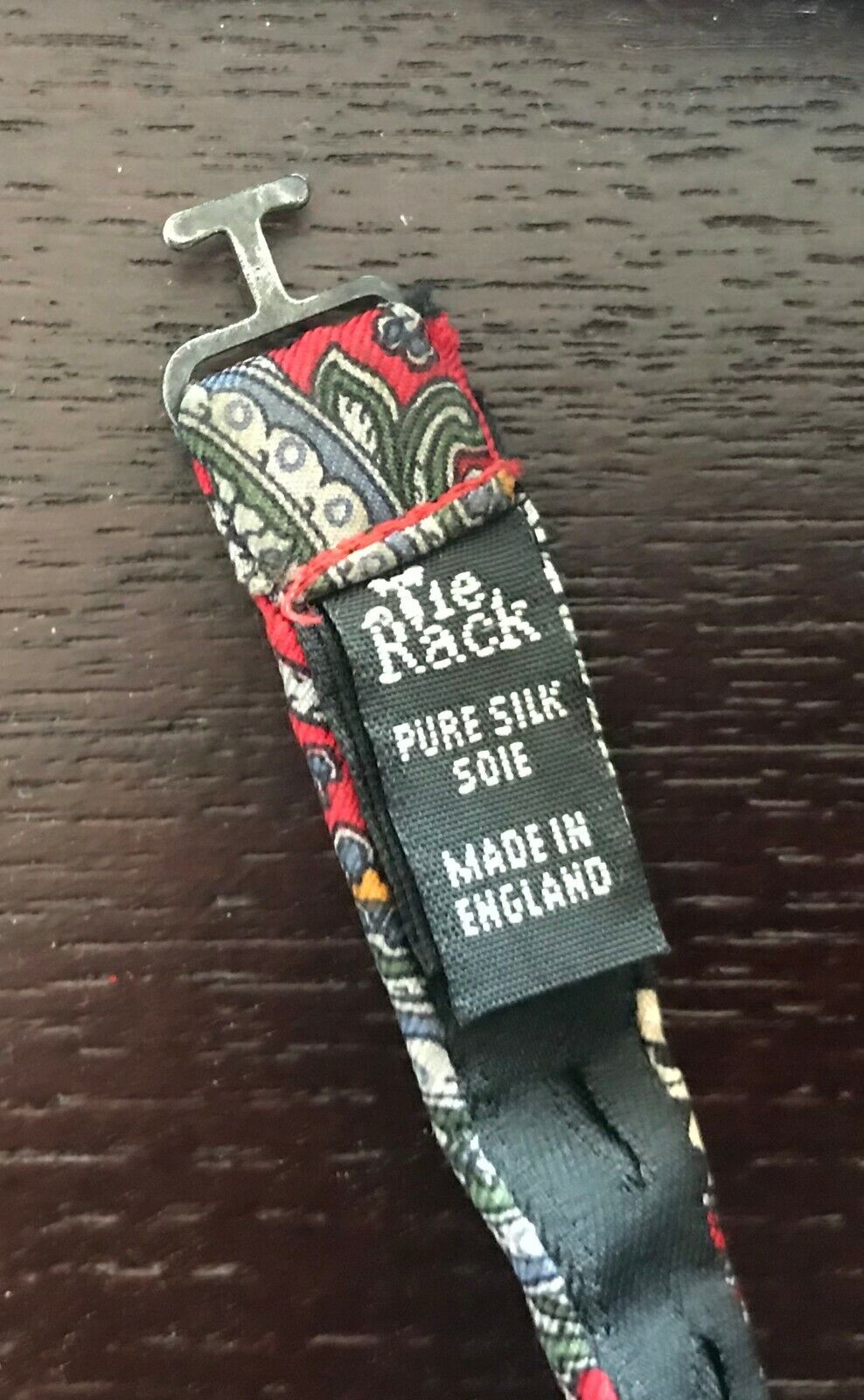 Mens Mickey Mouse TIE RACK Bow Tie Paisley Print Silk Pre-Tied Adjustable