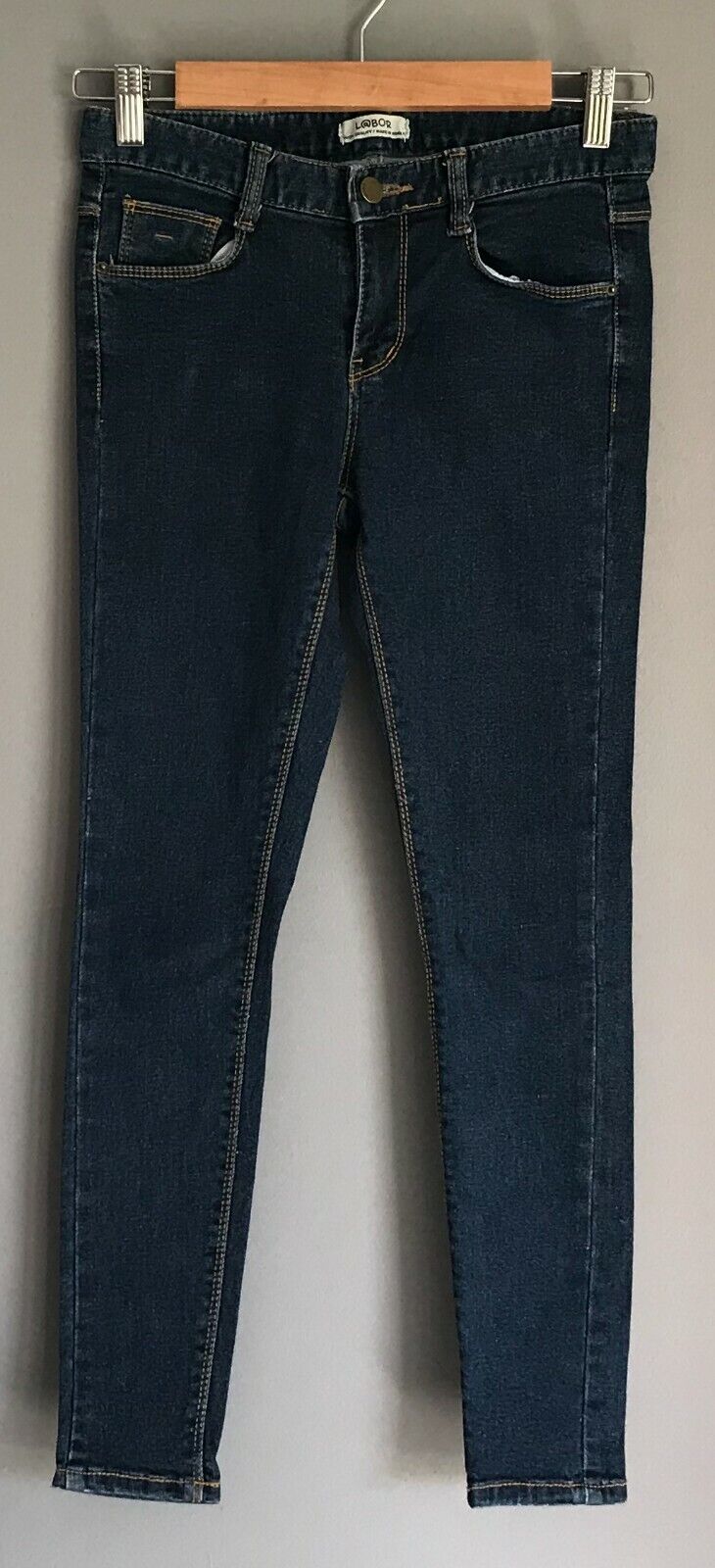 L@BOR Jeans Mid Blue Denim Stretch 7/8 Length Ladies Size S 8 Pants