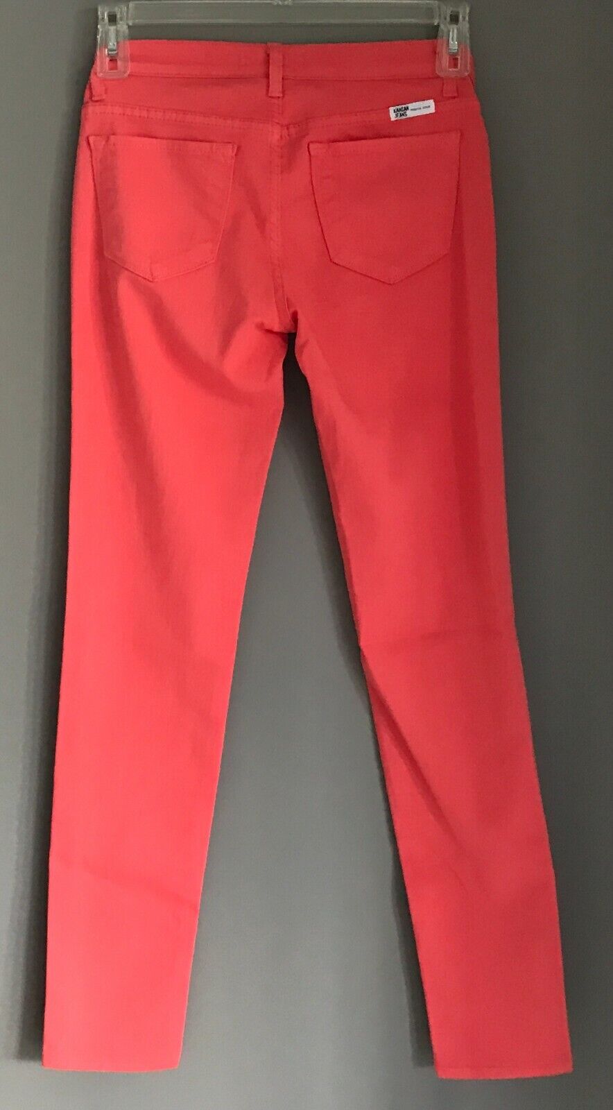 KANCAN JEANS Denim Coral Red Colour Skinny Stretch Pants Ladies Size 7 NEW