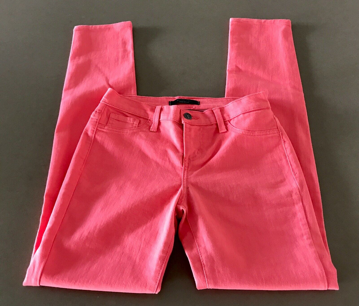 KANCAN JEANS Denim Coral Red Colour Skinny Stretch Pants Ladies Size 7 NEW