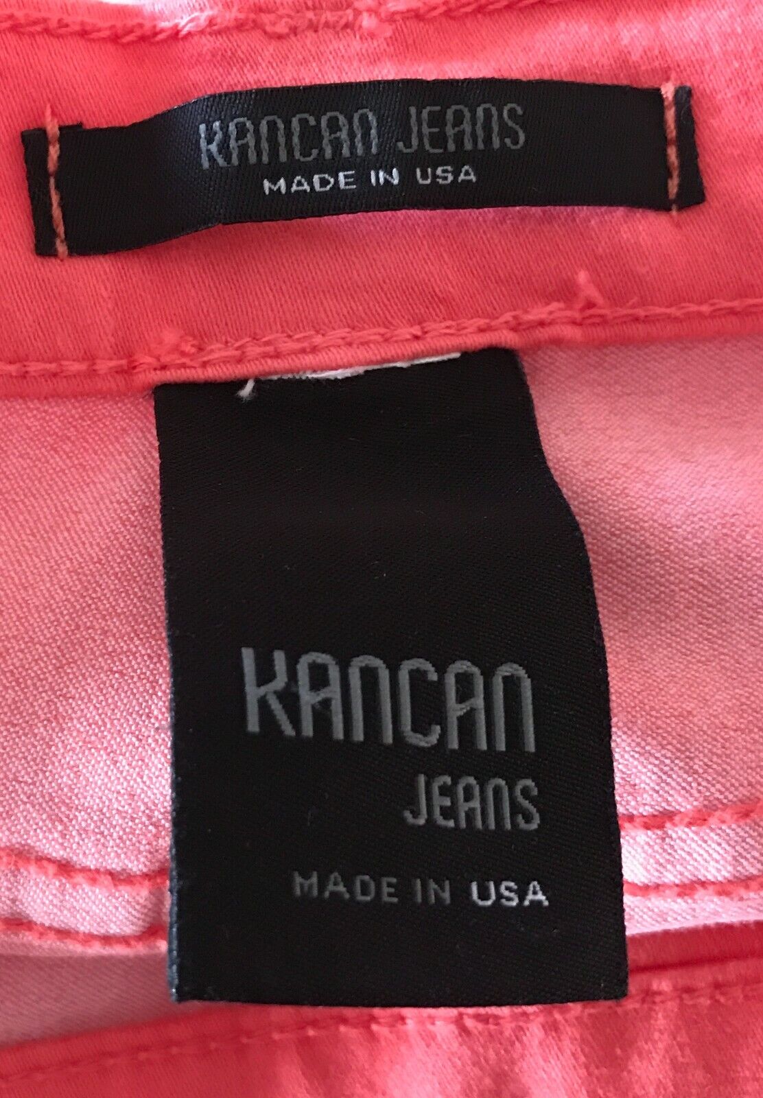 KANCAN JEANS Denim Coral Red Colour Skinny Stretch Pants Ladies Size 7 NEW