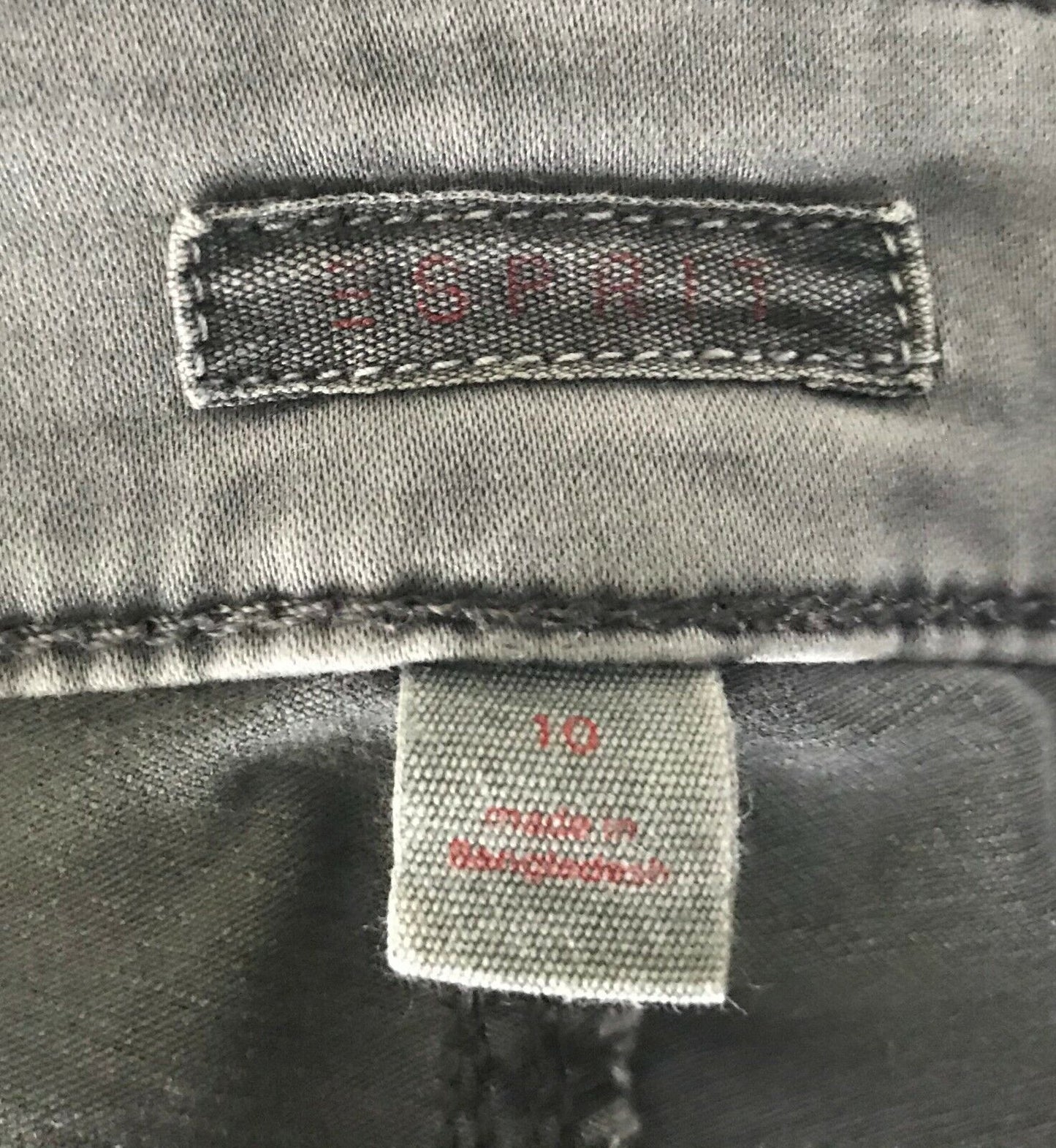 ESPRIT Crop Jeans Grey Wash Stretch Denim Skinny Leg Ladies Size 10