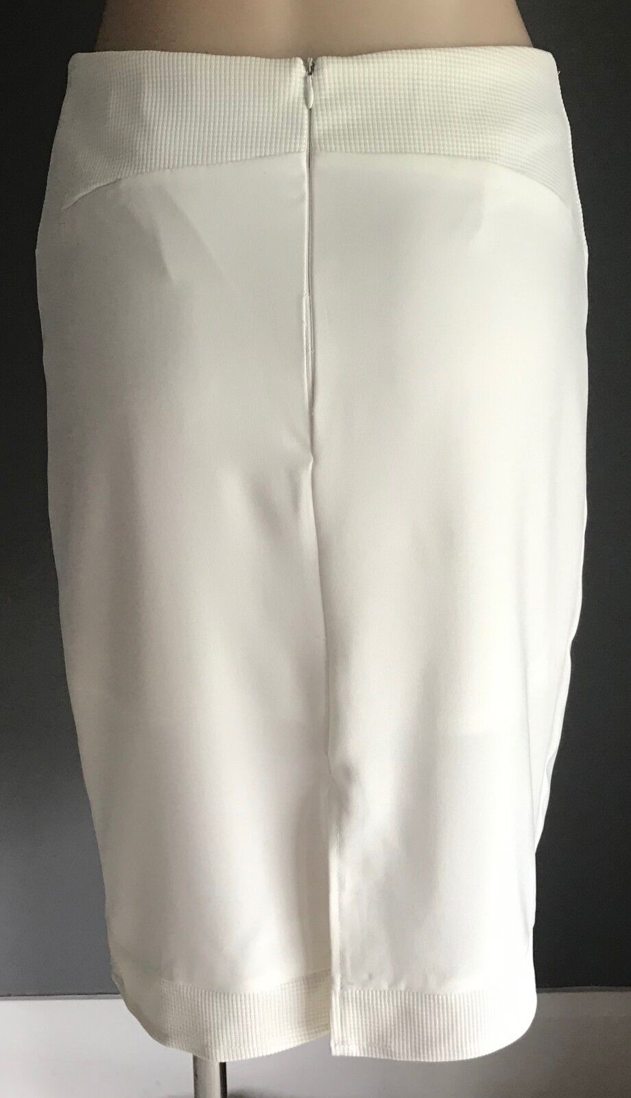 GINGHAM AND HEELS Skirt Cream Dip Hem Straight Knee Length Ladies Size 12