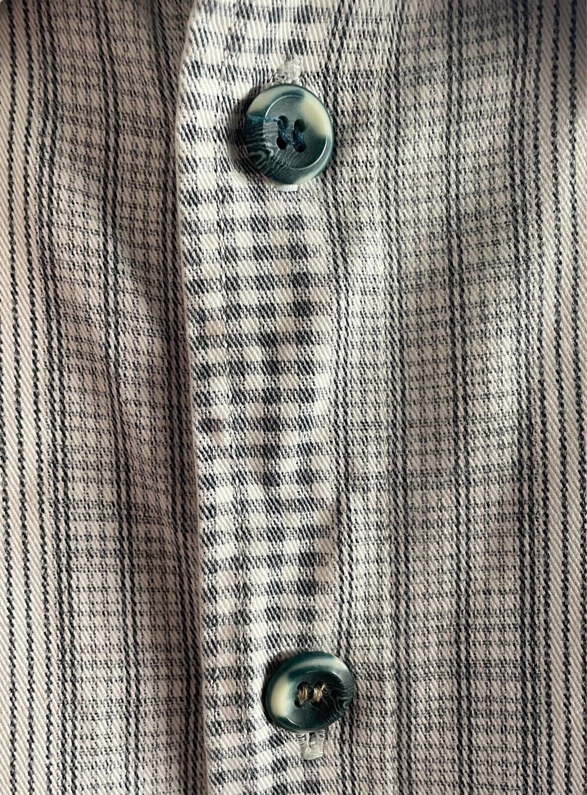 JAG Shirt Grey Wash and White Check Mens Size XXL Long Sleeves Vintage