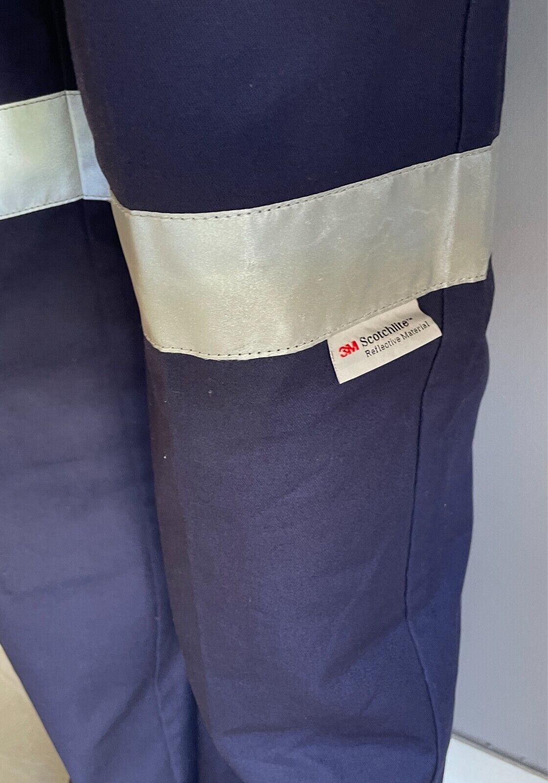 Mens ELEVEN Workwear Cotton Drill Work Taped Pant Size 92R 36 Blue Multi Pockets