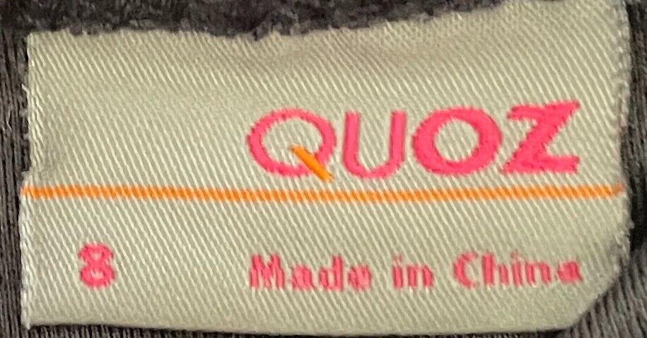 QUOZ Black Tank Top "Husky Running Festival" Size S Racerback Sleeveless Stretch